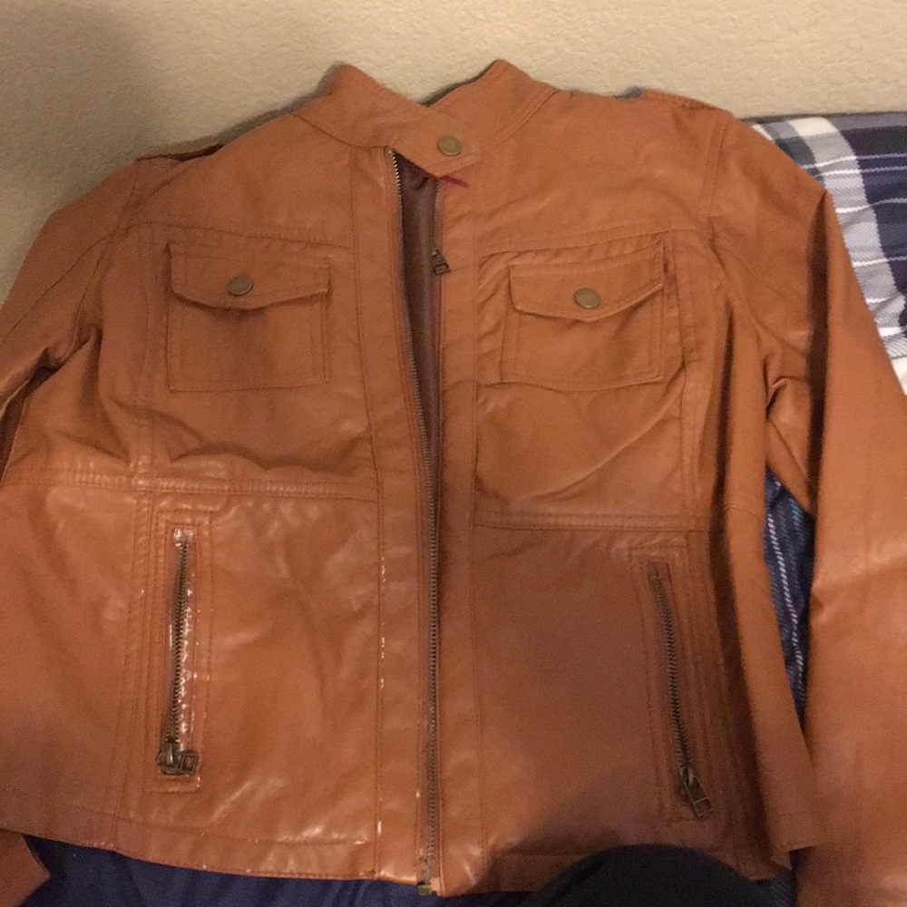 Faux leather jacket